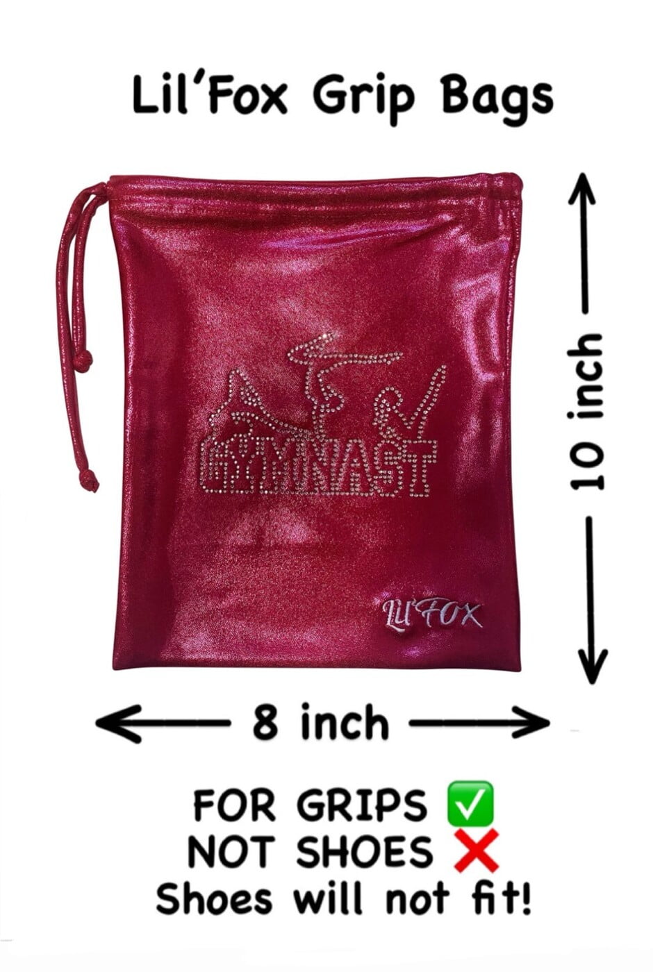 BERRY MYSTIQUE GRIP BAG WITH 'GYMNAST' RHINESTONES
