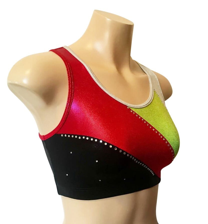HOT PINK SWIRL SWOOSH CROP TOP