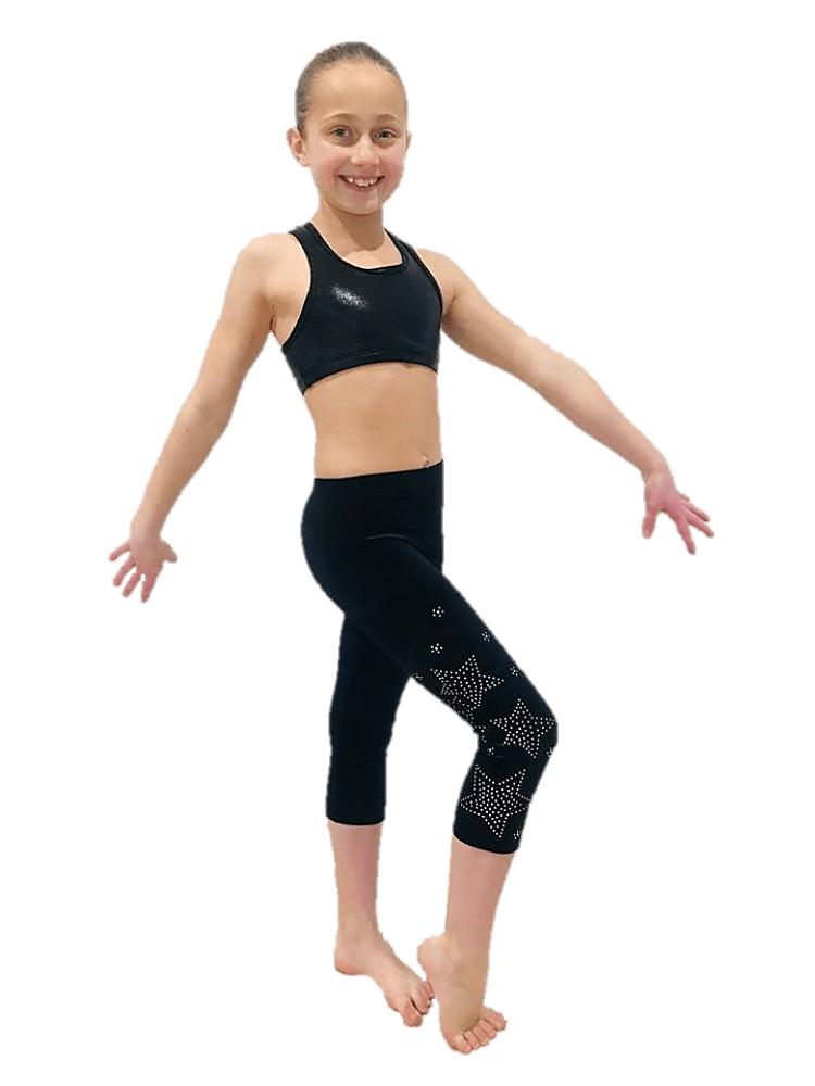 BLACK VELVET STAR 3/4 LEGGINGS