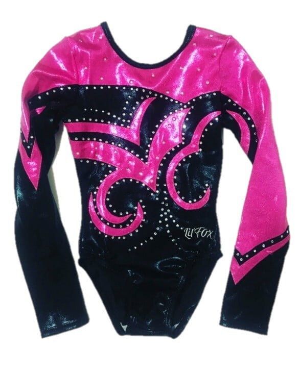 PINK & BLACK DAZZLING DIAMONDS LONG SLEEVE