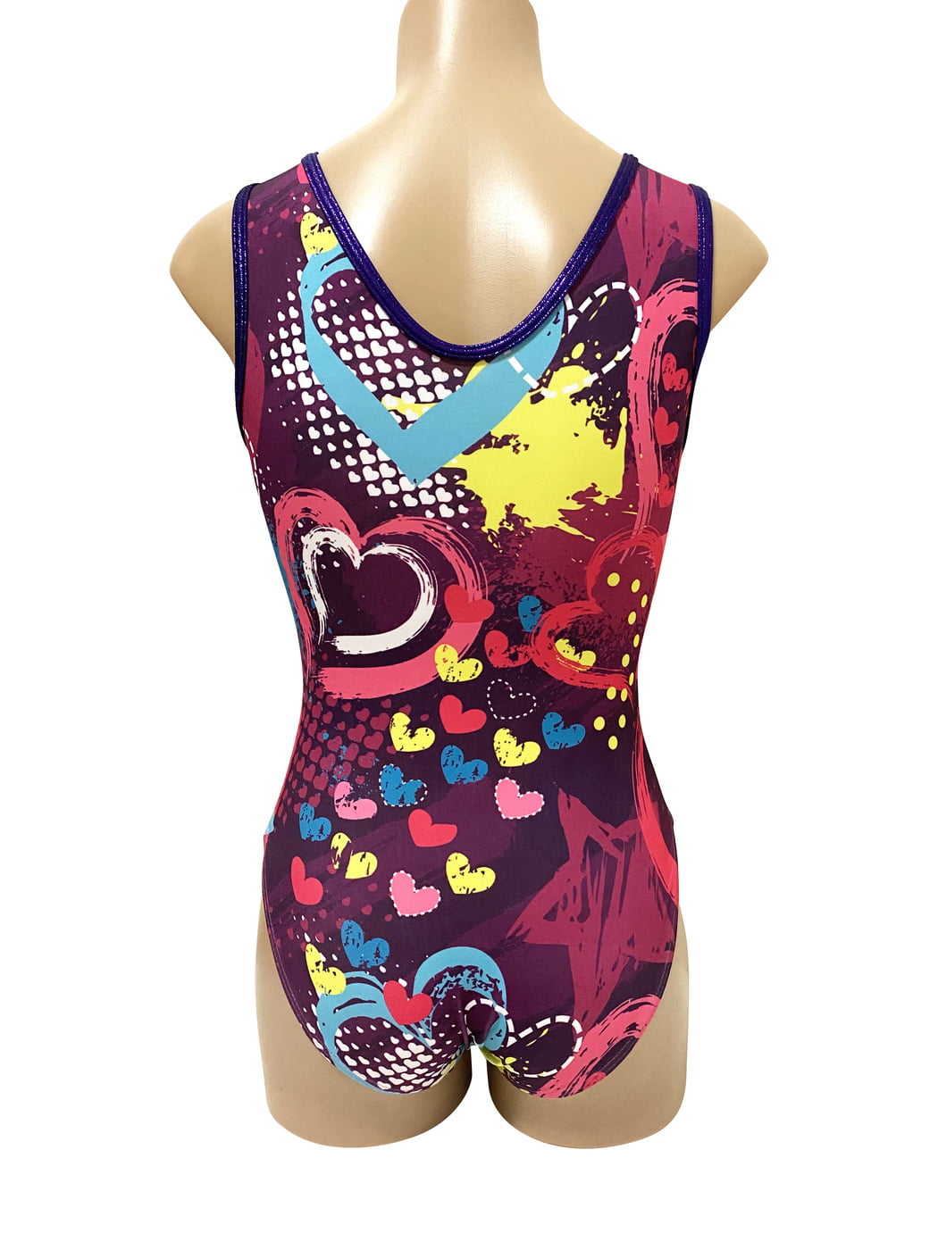 PURPLE HEARTS LYCRA PRINT