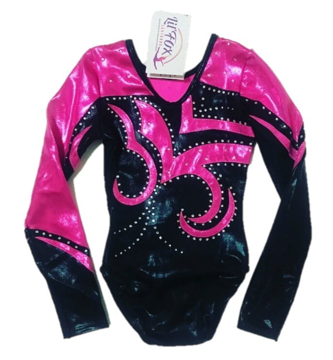 PINK & BLACK DAZZLING DIAMONDS LONG SLEEVE