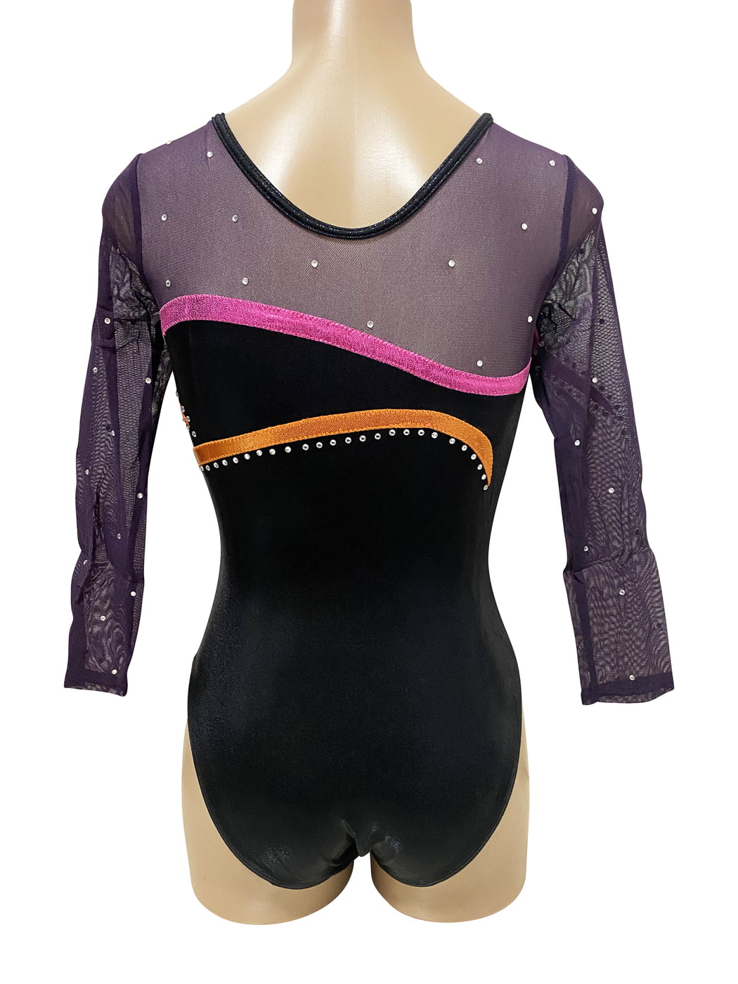BLACK MYSTIQUE PINK/ORANGE SWIRLS LONG SLEEVES