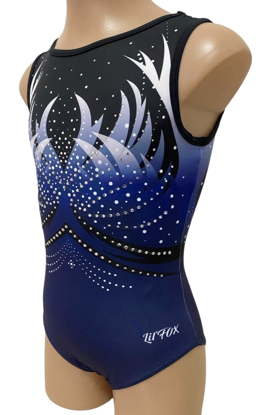 NAVY PHOENIX WITH CRYSTALS ON THE FRONT