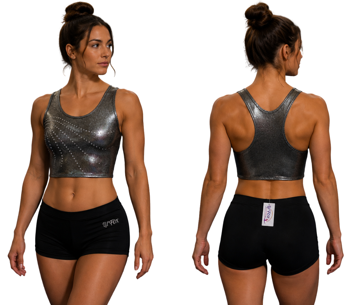 DARK SILVER MYSTIQUE CROP SET