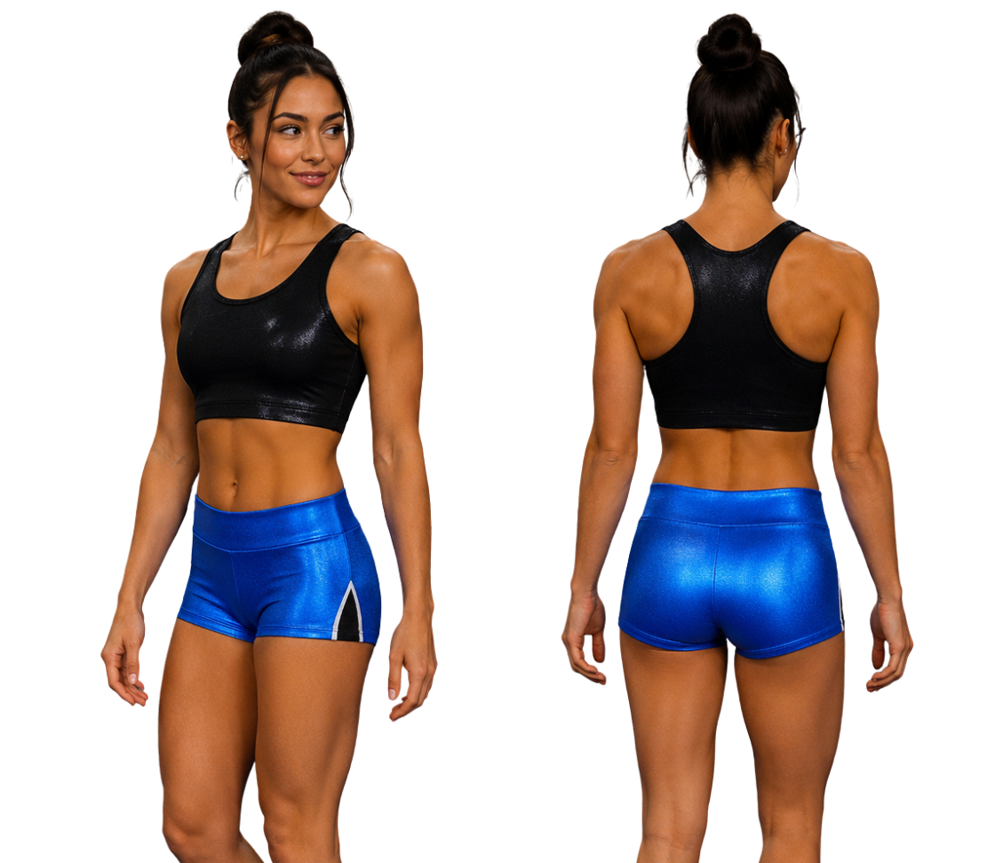 BLUE AND BLACK SHINY FOIL CROP SET