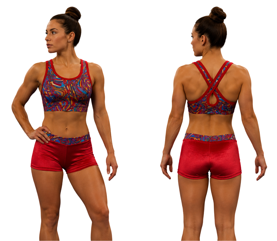 RED VELVET RAINBOW CROP SET