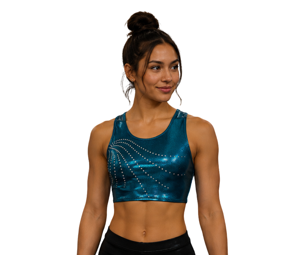 TEAL GREEN MYSTIQUE CROP TOP