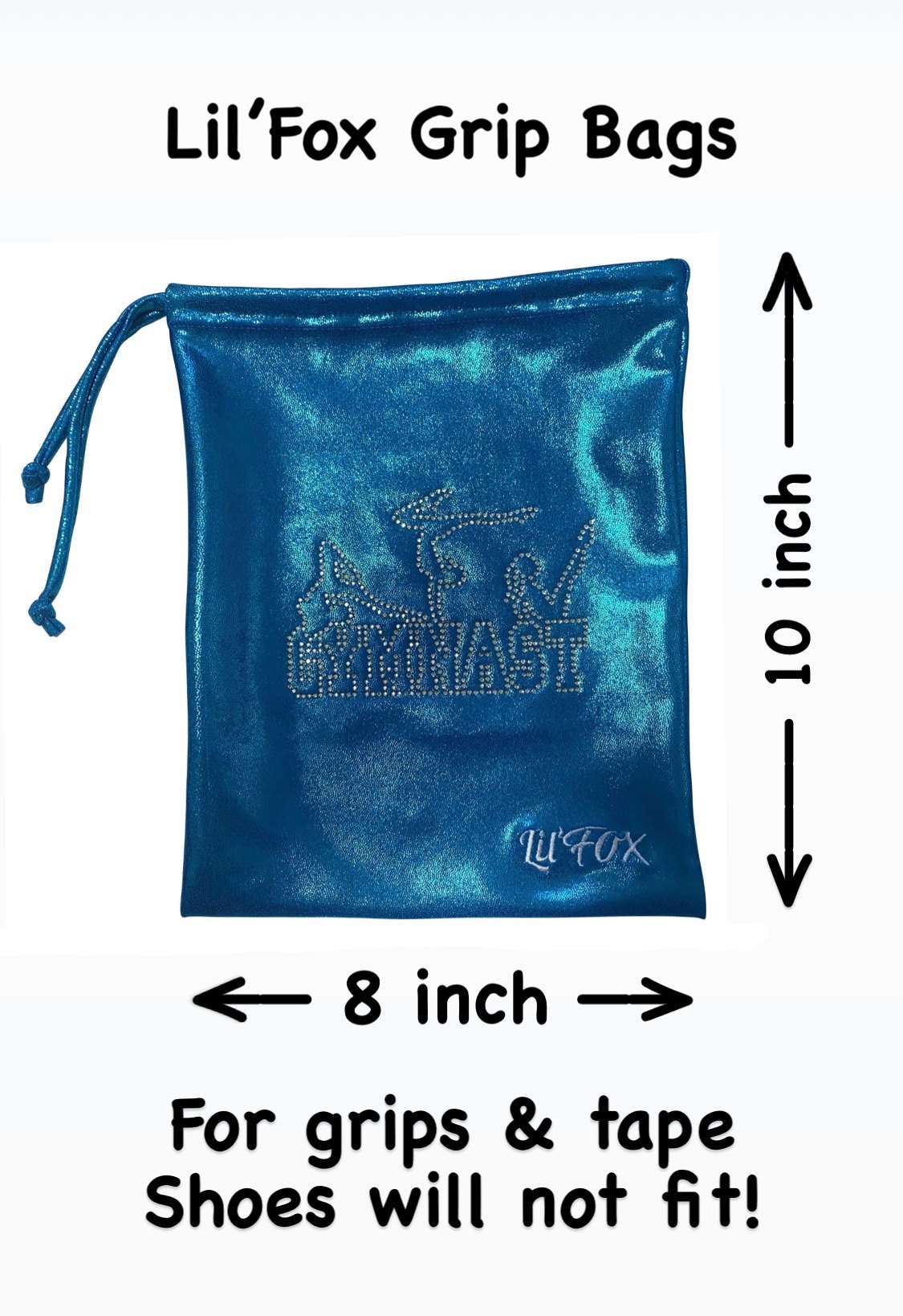 OCEAN BLUE MYSTIQUE GRIP BAG WITH 'GYMNAST' CRYSTALS