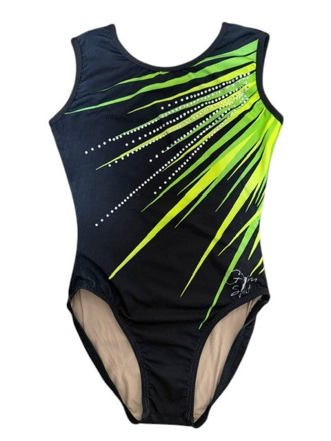 BLACK & NEON GREEN WITH STONES *Pre-Loved*