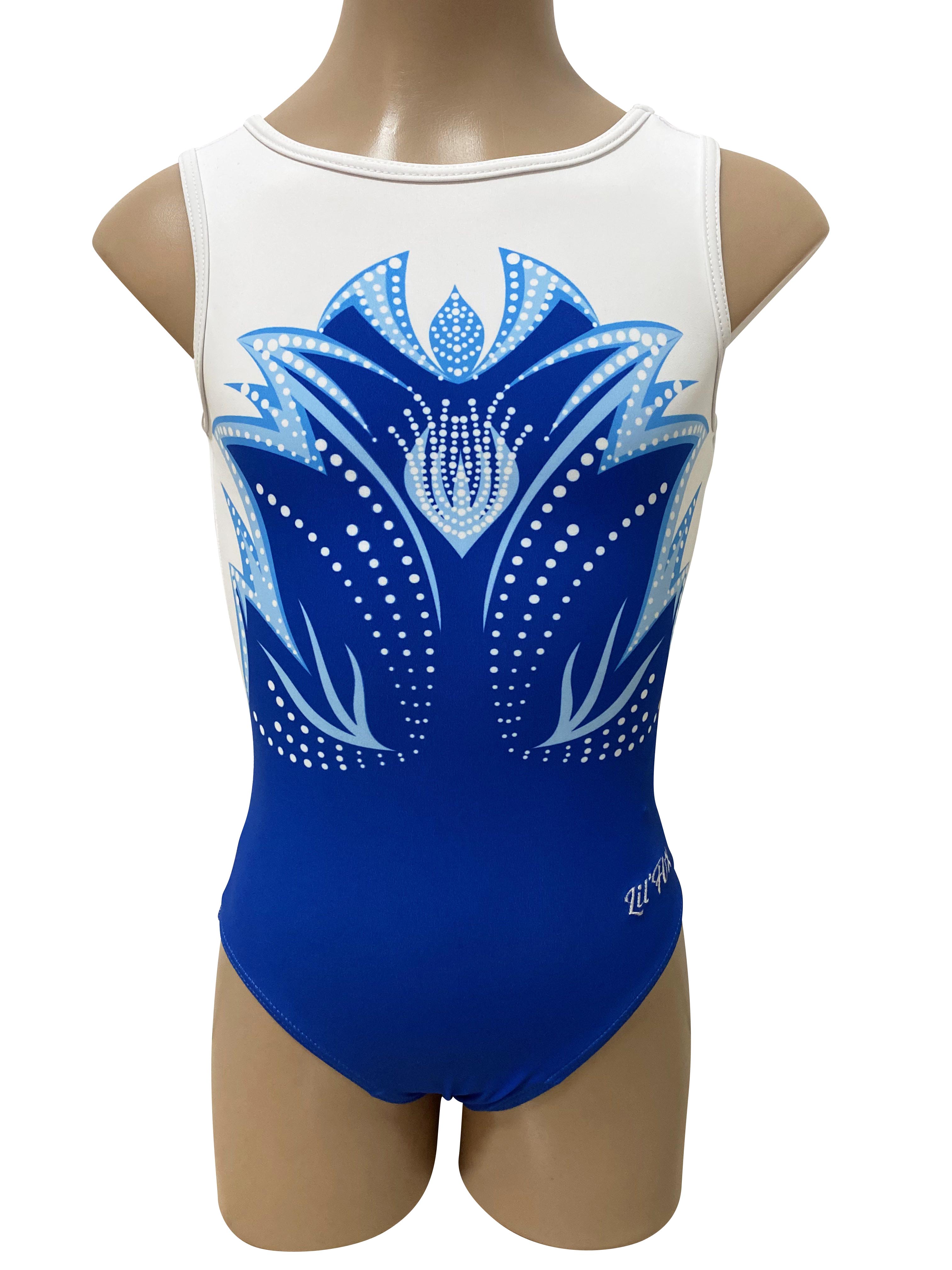 Lil'Fox Blue Lotus Lycra Gymnastics Leotard