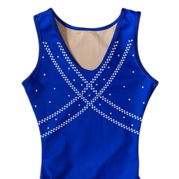Lil'Fox Blue Snowflake Lycra Gymnastics Leotard