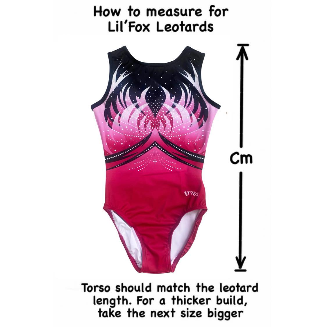 Lil'Fox Cherry Phoenix Lycra Print Sleeveless Leotard
