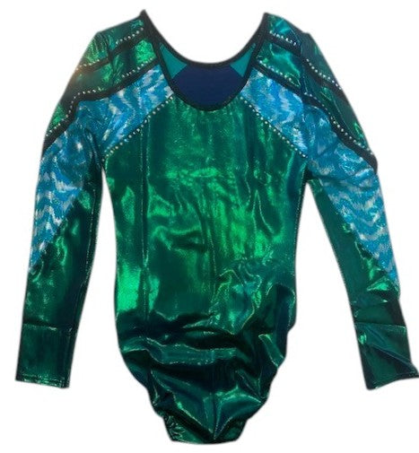 DARK GREEN + TEAL MYSTIQUE LONG SLEEVE