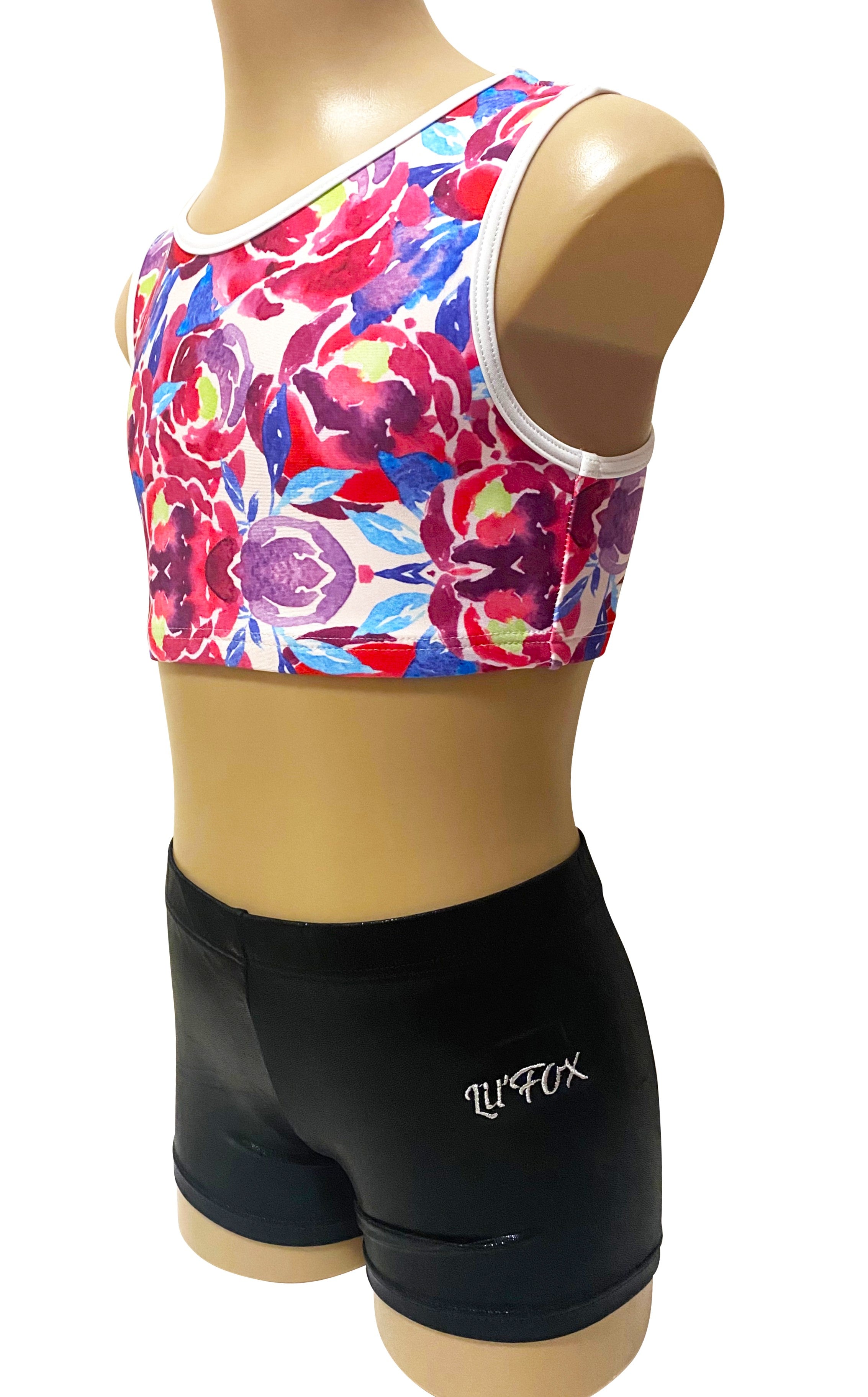FLOWER DREAM + BLACK SHINY MYSTIQUE CROP SET