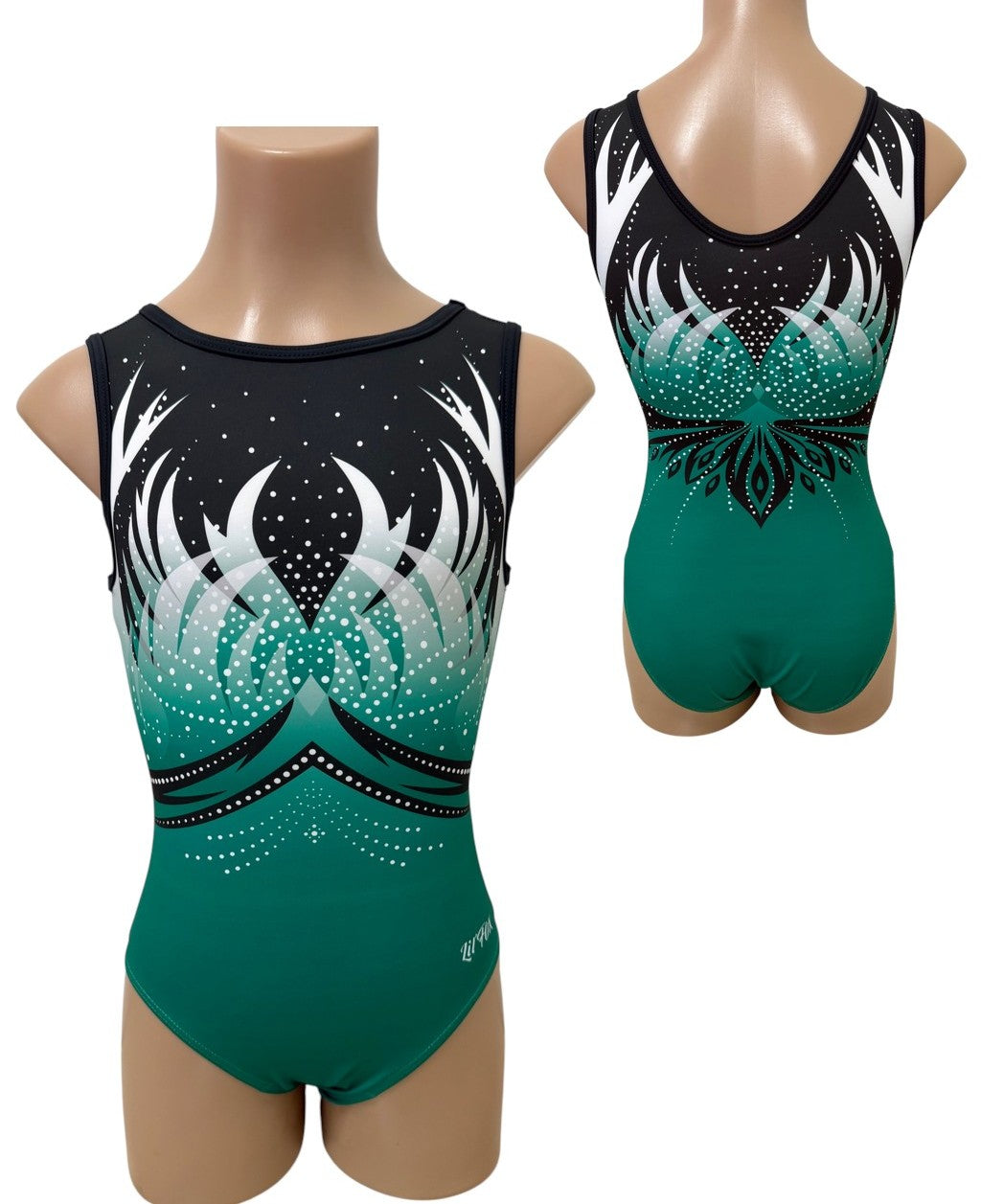 Lil'Fox Green Phoenix Lycra Gymnastics Leotard