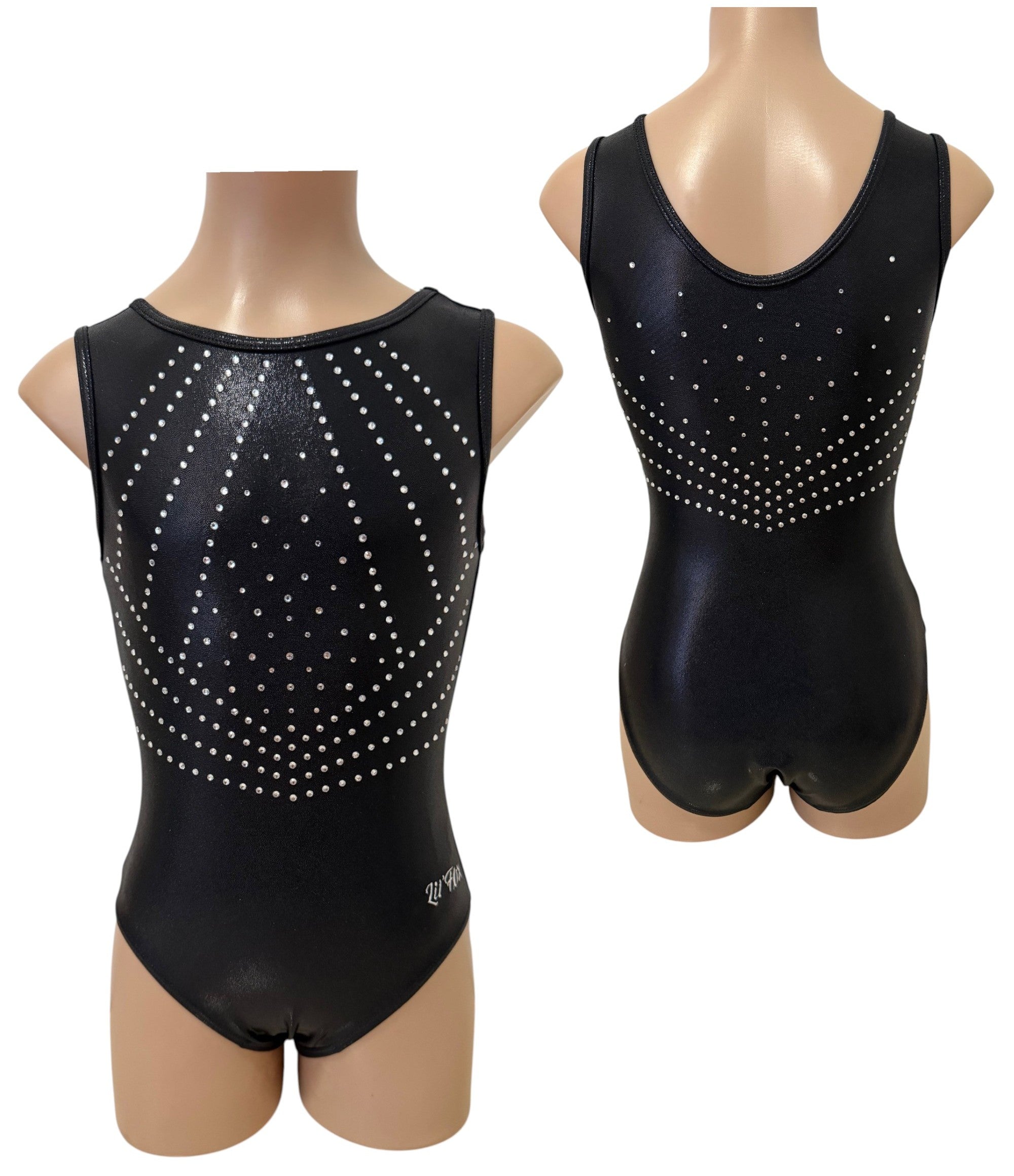 Lil'Fox Nightfall Mystique Gymnastics Leotard with Crystals