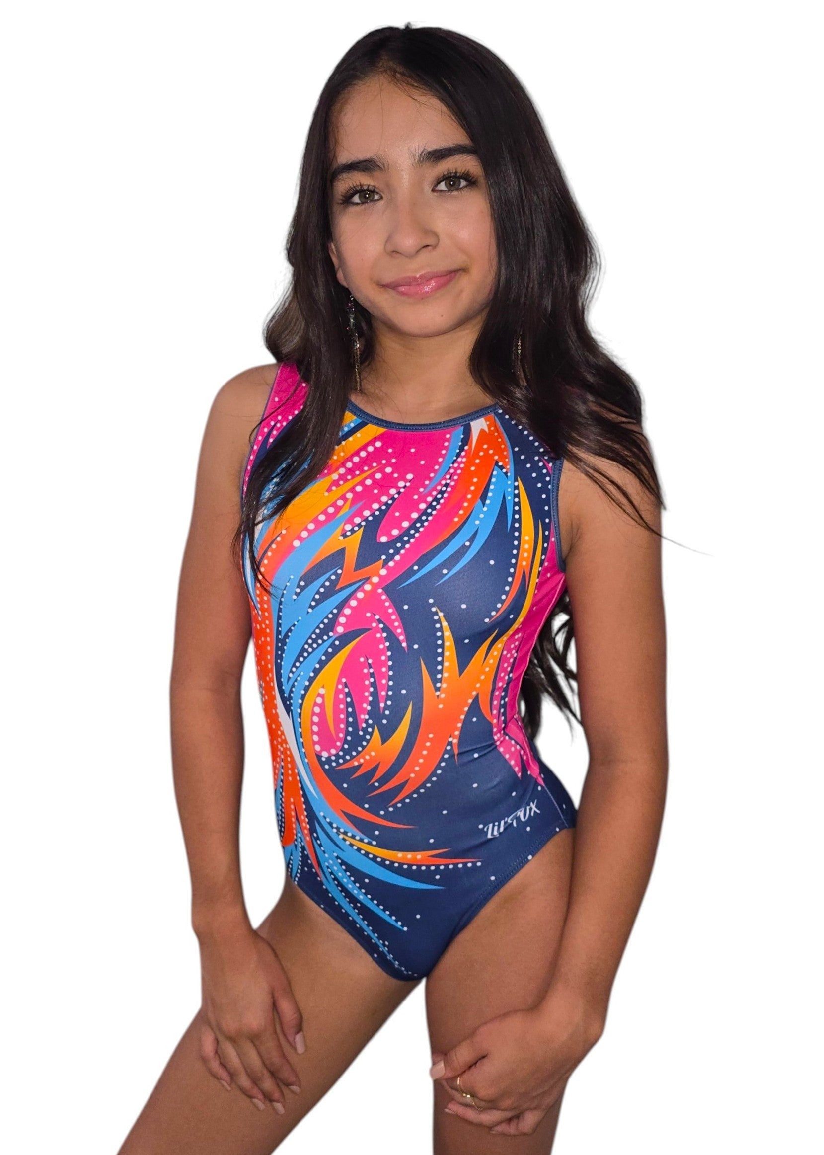 Lil'Fox Pink Illusion Lycra Gymnastics Leotard