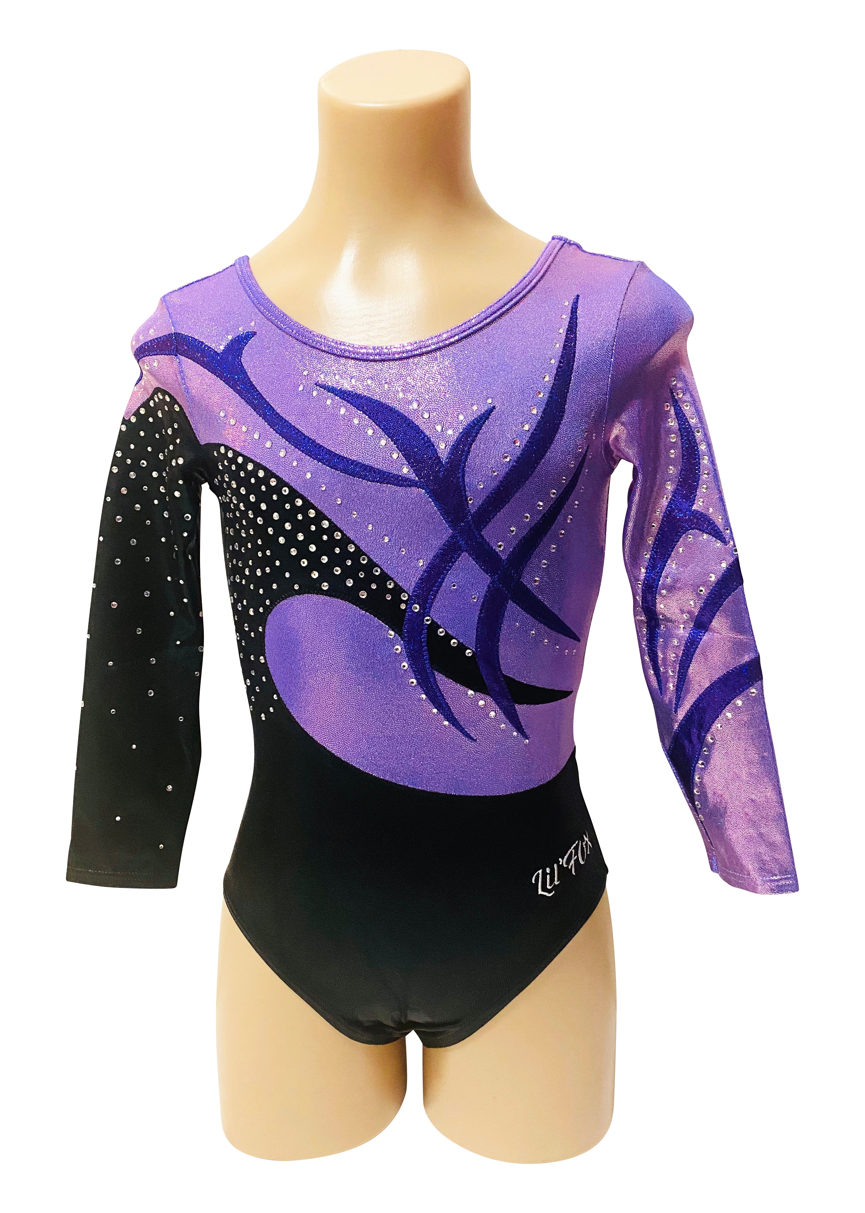PURPLE, LILAC AND BLACK MYSTIQUE with RHINESTONES