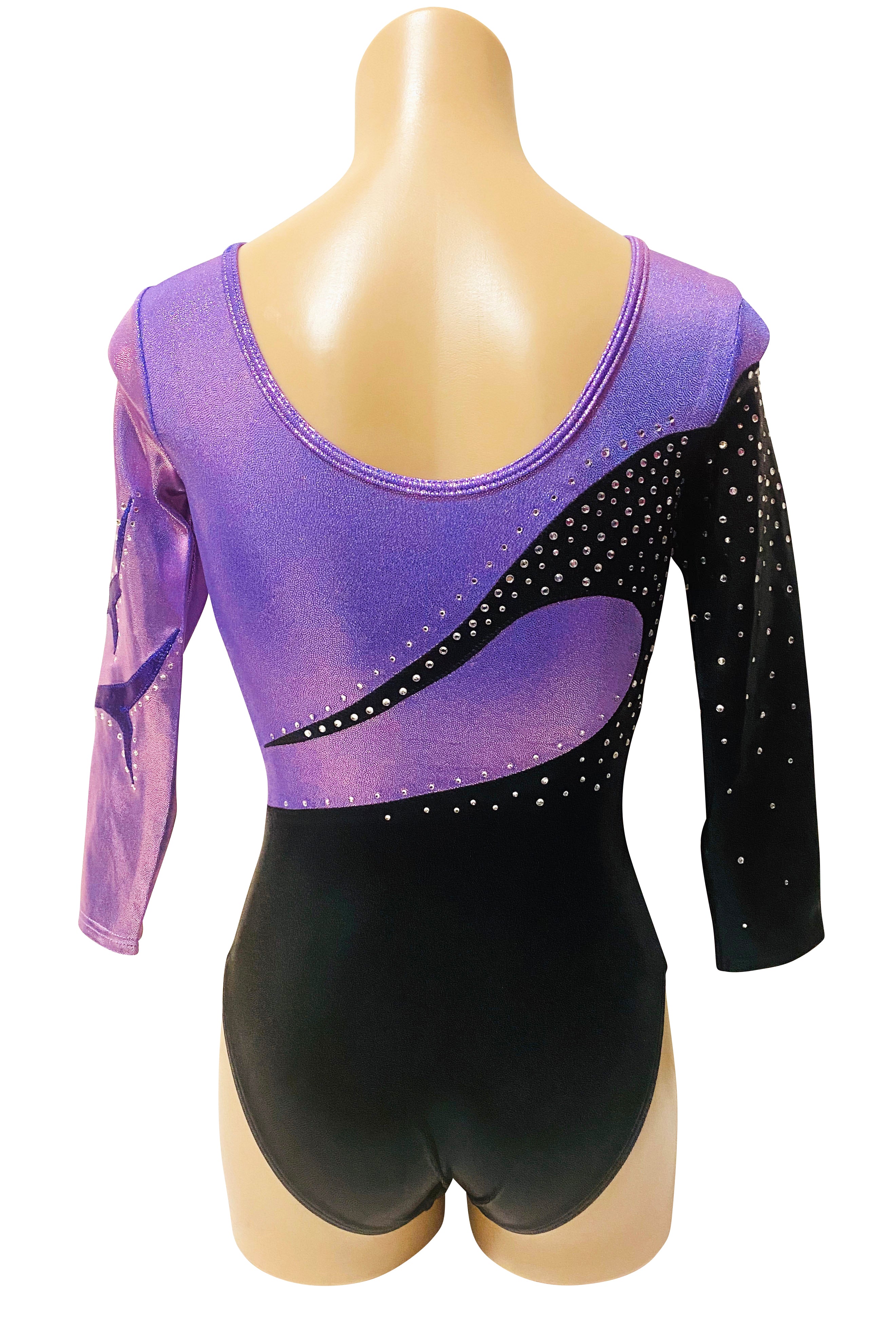 PURPLE, LILAC AND BLACK MYSTIQUE with RHINESTONES