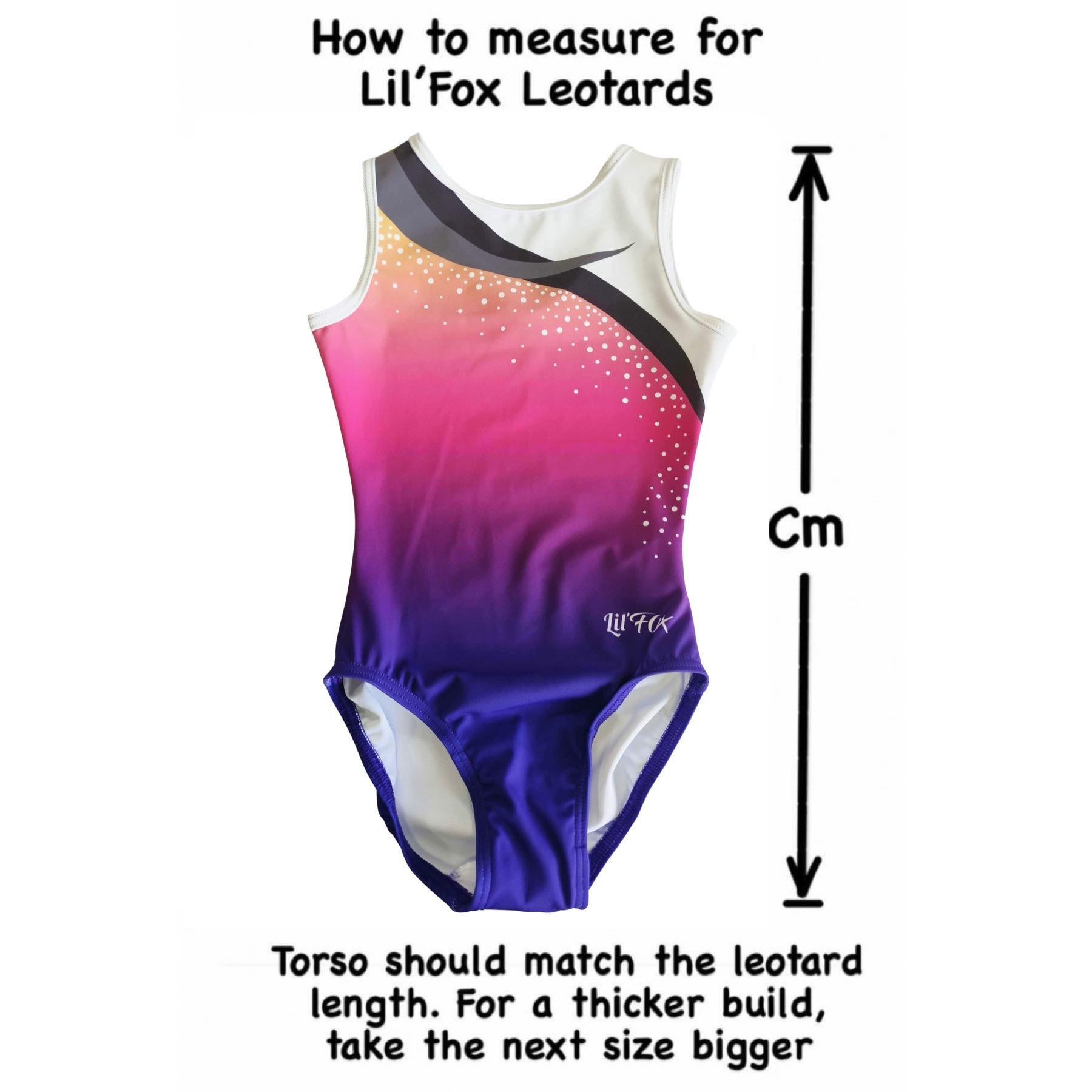 Lil'Fox Sunset Swirl Sleeveless Lycra Gymnastics Leotard