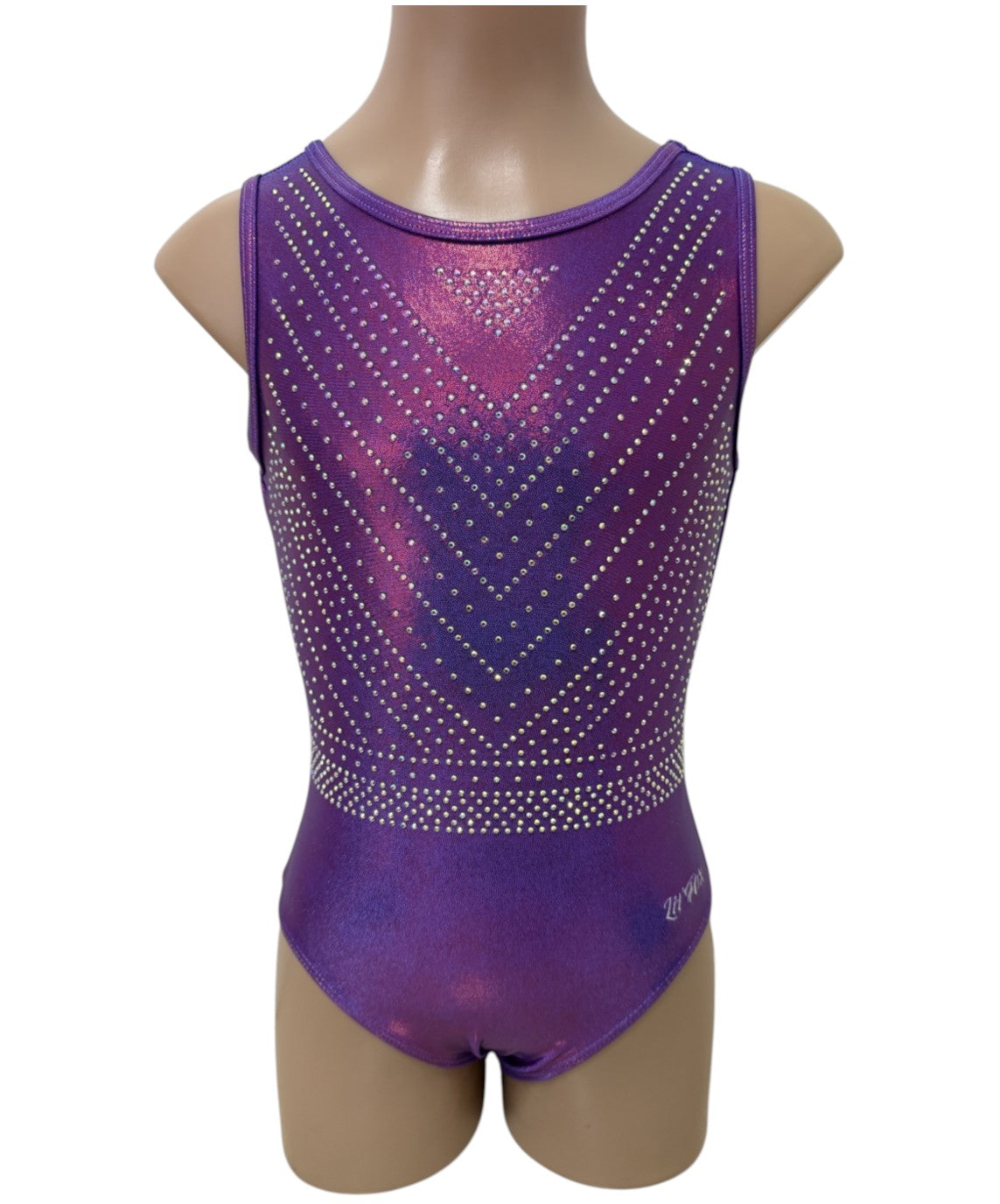 Lil'Fox Sunset Purple Mystique Gymnastics Leotard with Crystals