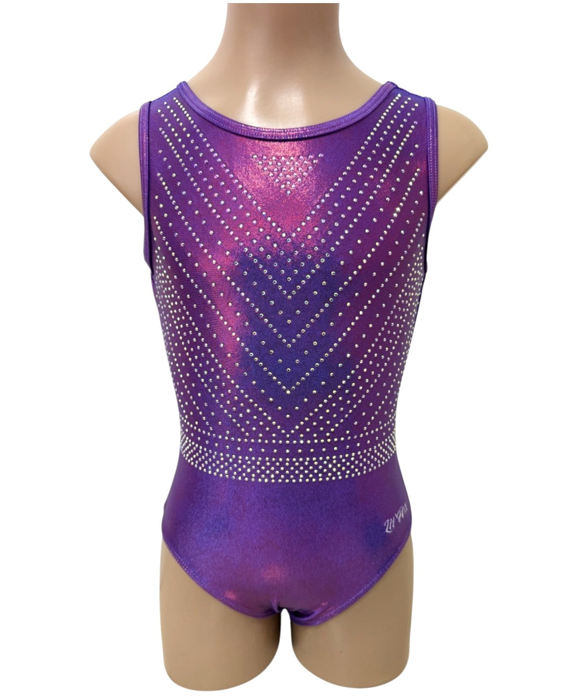 Lil'Fox Sunset Purple Mystique Gymnastics Leotard with Crystals